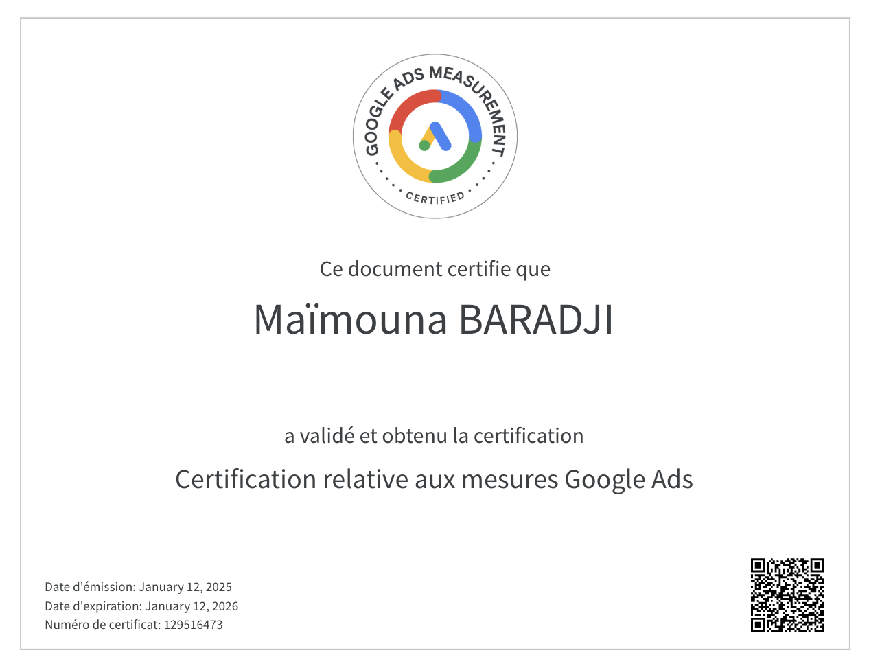 Google Ads mesures Google Ads
